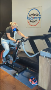 woman doing a vo2 max test
